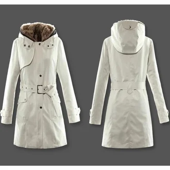 2021 Зимно палто средната и дългата дължина със сменяема вътрешна подплата, утолщенное и топло корейското дамско палто с памучна подплата, дамско палто