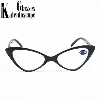 Нови Очила за Четене за Мъже И Жени, Реколта Компютърни Очила с Кошачьим Око, Очила по Рецепта, Прозрачни Очила за Далекогледство +1.5 +2.5 +3.5 +4.0