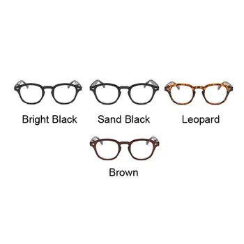 Кръгли Рамки За Очила Реколта класически Очила с Нитове, Оптични Рамки Малък Размер, ултра-леки, Прозрачни Очила С Прозрачни Лещи, Унисекс