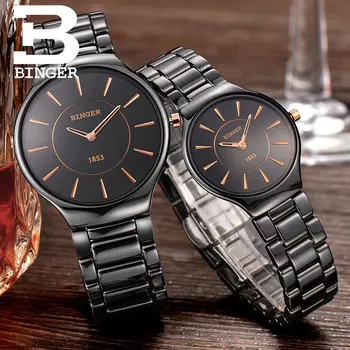 Автентични Луксозни Маркови Мъжки часовници, керамични и Дамски кварцови настолни часовници, тънък и стилен часовник за двойки, мъжки и женски, безплатна доставка
