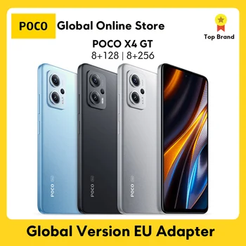 POCO X4 GT 5G Глобалната версия на смартфона 128gb/256gb Яркост 8100 144 Hz Динамичен дисплей 64 Mp Тройната помещение 67 W Зареждане