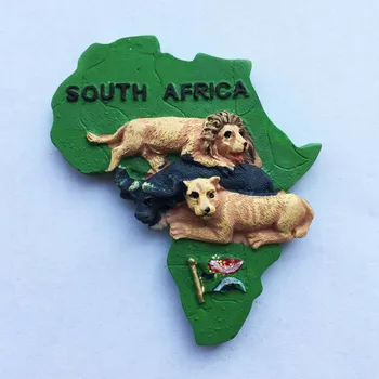 Пътуване През Света На Магнит За Хладилник Спомен Южна Африка LionTAXI Кения Жираф Магнити За Хладилник Стикер Кухня Кънтри Занаяти