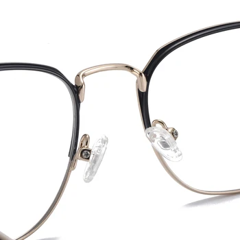 Мъжки и женски Правоъгълни очила в метални Рамки Средна мода с пълна рамки в Правоъгълна Рамка с Пружинным тръба на шарнирна Връзка, За Мультифокальных рецепта лещи