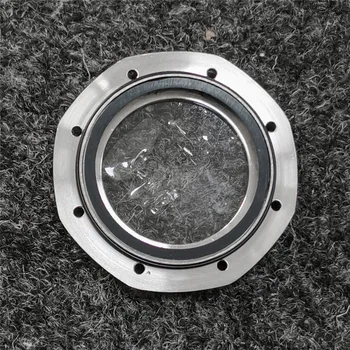 41 мм Стомана Дъбова кутия за часовници + Каишка от Каучук От Сапфир стъкло с Прозрачно Дъно за механизъм NH35 / NH36 / 4R / 7S