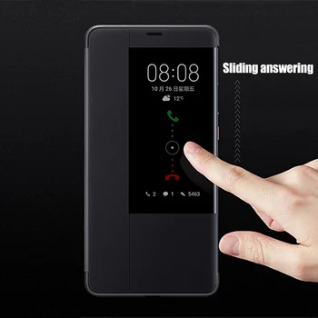 Автоматичен Режим сън и Събуждане на Калъф за мобилен Телефон Huawei Капитан 20 Pro Mate20 Lite X Mate10 Smart View Кожен флип-надолу Капачката, за Huawei Mate 10 Pro