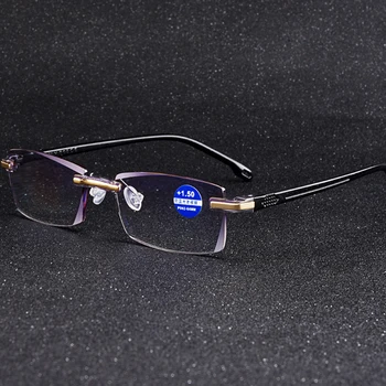 Очила За Четене Със Защита От Синя Светлина Без Рамки За Очила, Унисекс Очила За Далекогледство С Диоптриями +1.0 +1.5 +2.0 +2.5 +3.0 +3.5 +4.0