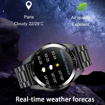 2022 Нови Умни Часовници с екран 454*454, Мъжки, които се показват винаги време, Bluetooth, разговори, местната музика, Мъжки Умни Часовници За Huawei, Xiaomi + кутия