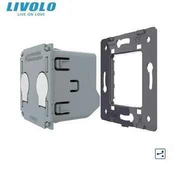 LIVOLO База със сензорен екран, 2-лентов кръстосан ключ, аксесоари за самостоятелно приготвяне, без панел, за замяна, Стоки за бродерия Radomly VL-C702S