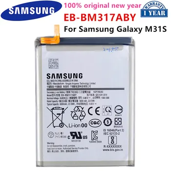 Оригинална Батерия SAMSUNG EB-BM317ABY 6000 mah Батерии За мобилни телефони на SAMSUNG Galaxy M31S M317