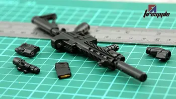 Мащаб 1:6 Модел Оръжие В Събирането на пушка Пистолет 4D Черен HK416 За 12 