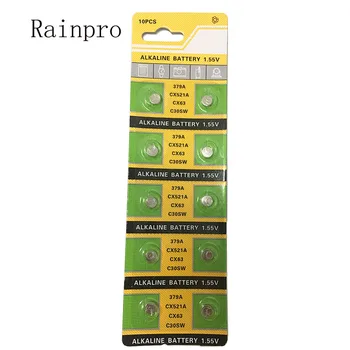 Rainpro 10 БР./лот AG0 379A LR521 SR521SW 1,55 В Бутон батерия за Часовник