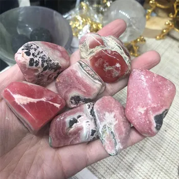 Естествени Издълбани Скъпоценни Камъни Розов Rhodochrosite Кувыркающиеся Кристални Камъни За Продажба
