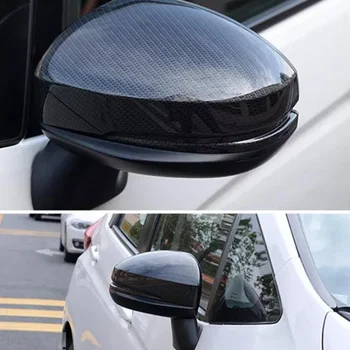 Автомобилно Огледало за Обратно виждане Рамка Капак Тапицерия на Колата Стайлинг за Honda FIT (JAZZ GK5 ABS Въглеродни Влакна