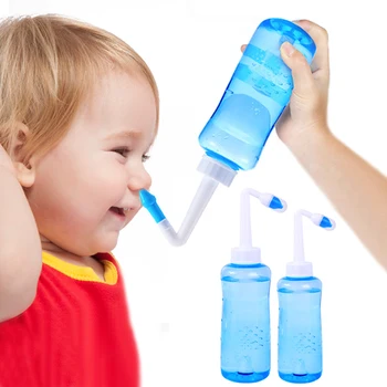 Детски препарат За Промиване на носа, Синузит Защита Носа Почиства Овлажнява Възрастни От Алергичен Ринит Нети Пот Изплакване на Носа и Синусите