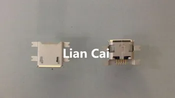 100шт 5pin Женски конектор Micro USB, SMD 4 фиксирани крачета, широко се използват в таблети, телефони и PDA устройства