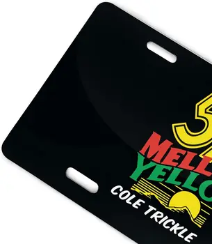 Регистрационен номер Mello Ало Cole Trickle с Дренажни Отвори, Защитен от Ръжда, Рамка на Регистрационен номер за Автомобили, Метални Етикет за автомобил марка