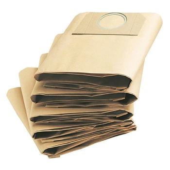 Торбички за прах, прахосмукачка и 5 бр. за прахосмукачки Karcher WD3 WD3P MV3 6.959-130.0 (опаковка от 5 броя)